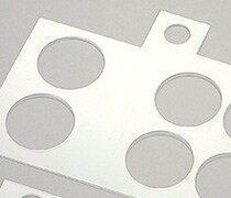 Film cutting and hole cutouts