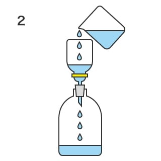 Filter the rinsed liquid through a membrane filter to trap foreign particles.