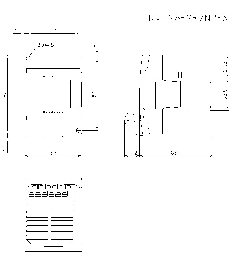 KV-N8EXR Dimension