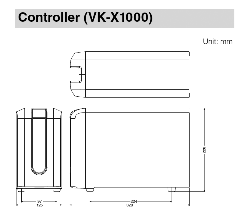 VK-X1000 Dimension