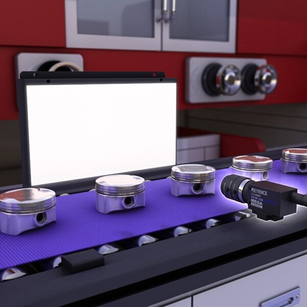 Checking for adhering piston chips